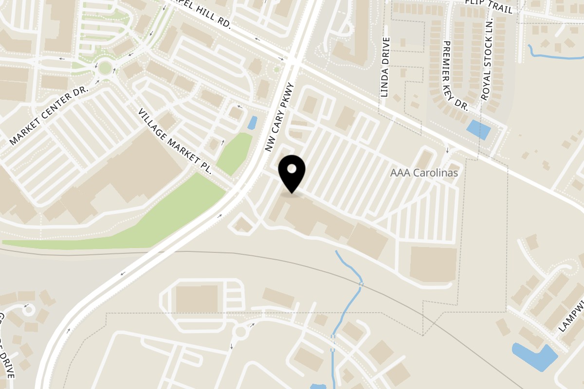 Map showing the location of Hipoke on 9573 Chapel Hill Rd in Morrisville